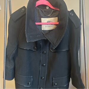 Burberry Black Wool Coat